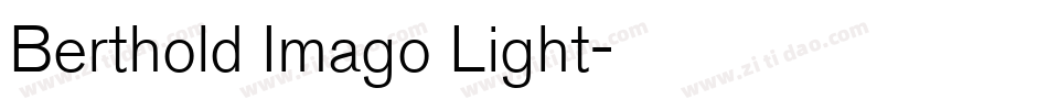 Berthold Imago Light字体转换